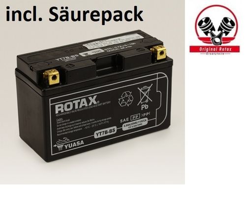 Rotax Batterie 12V-6,5AH (Yuasa) mit Säurepack RMA 265516