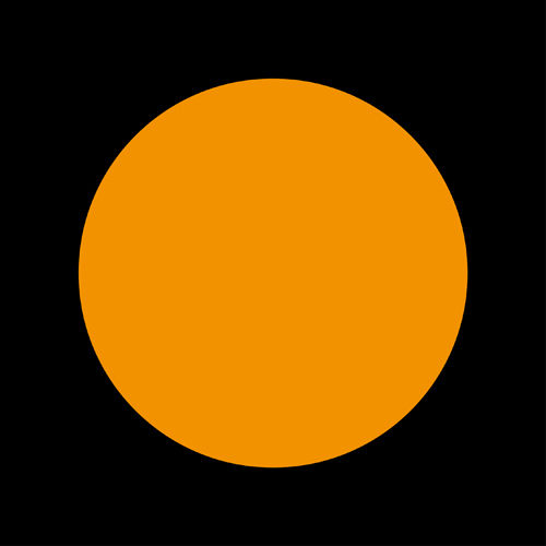 Kart Flagge Fahne schwarz mit orangem Punkt   800 x 800 mm